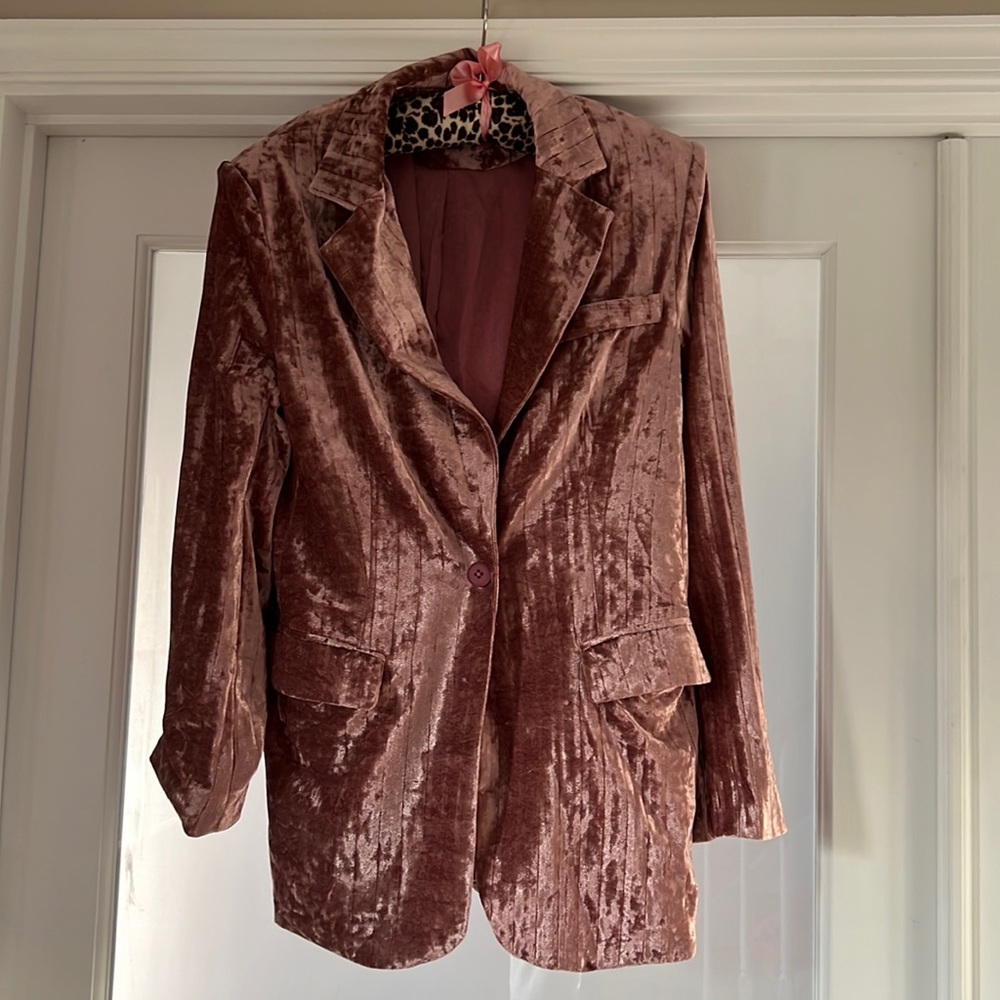 Worn once Endless Rose velvet blazer